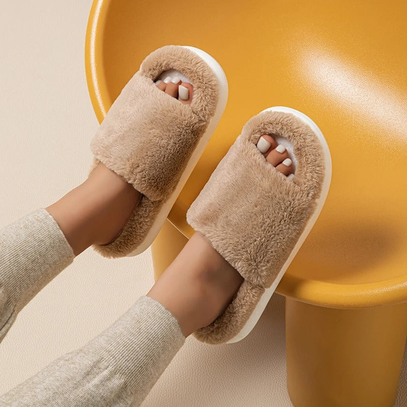 Slippers Women - Soft Peep-Toe Comfort Slippers