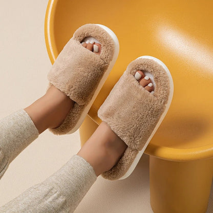 Slippers Women - Soft Peep-Toe Comfort Slippers