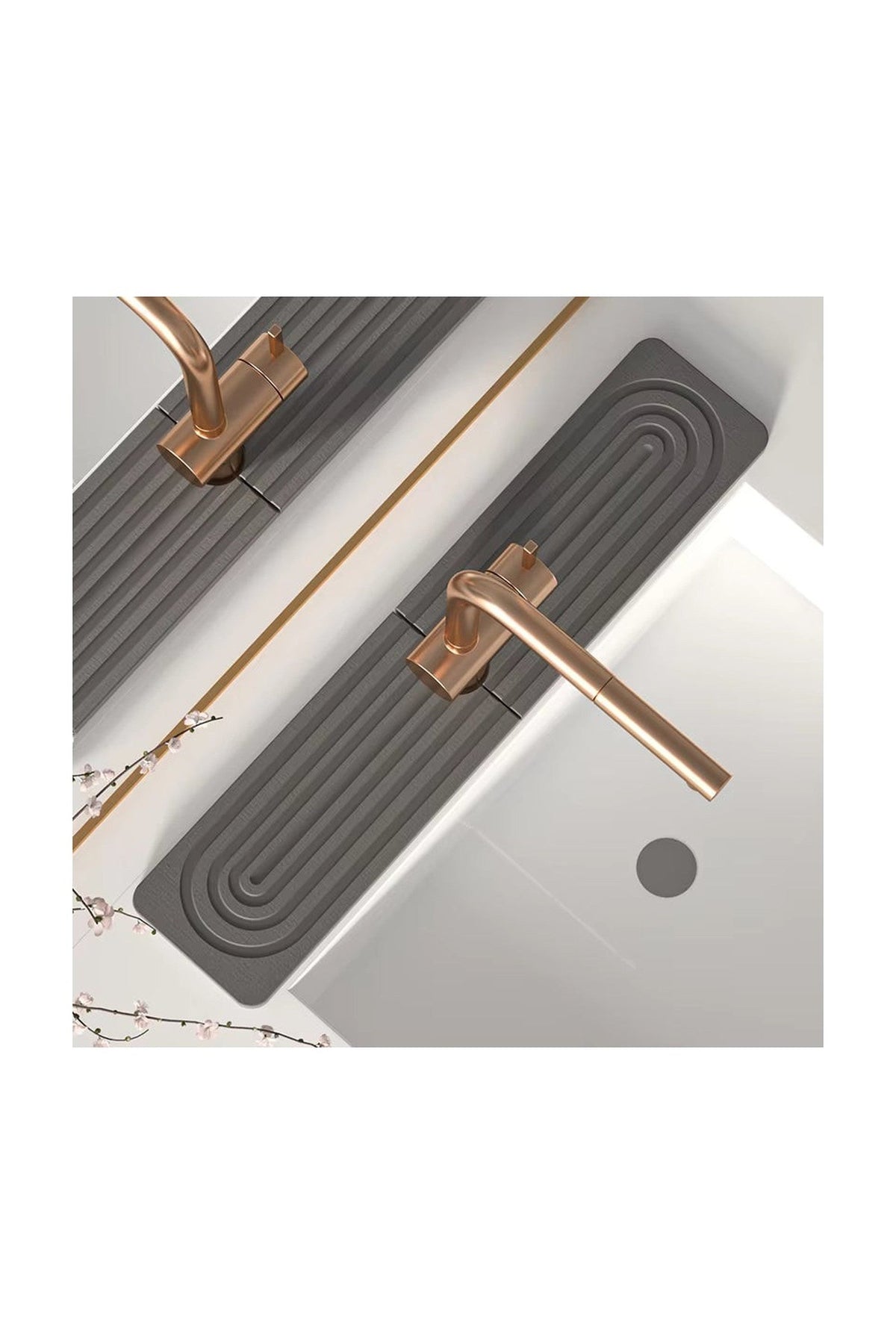Diatomite Drying Mat – absorbs splashes beside the sink, wipes clean