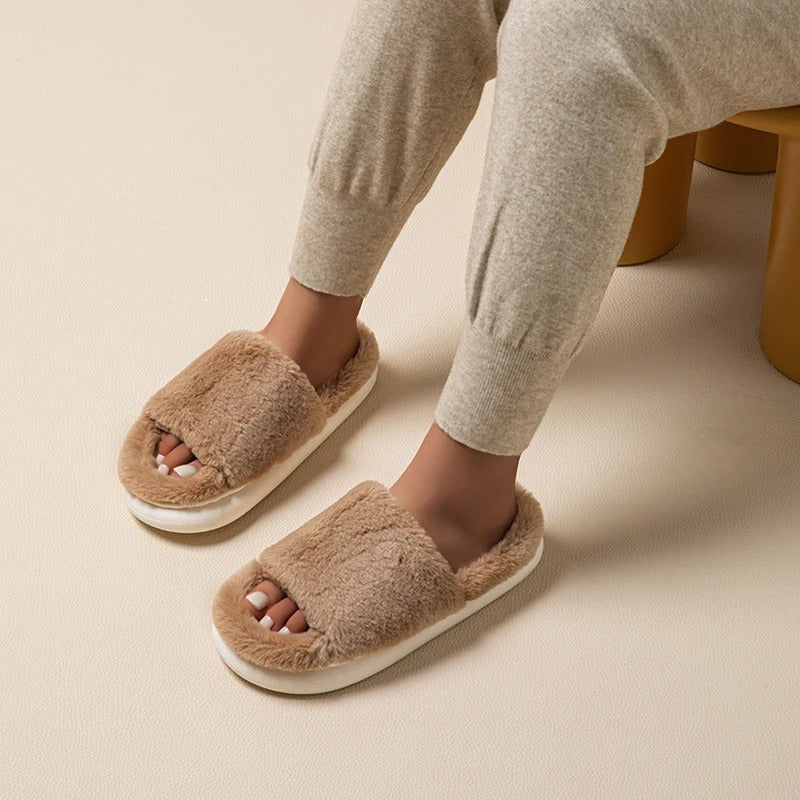 Slippers Women - Soft Peep-Toe Comfort Slippers