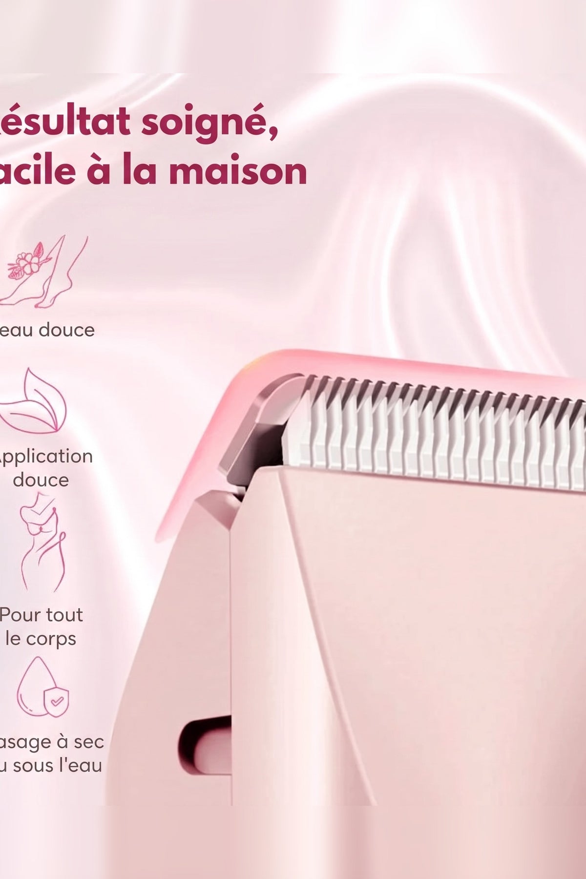 Intimate Electric Razor – cordless, two interchangeable heads, waterproof