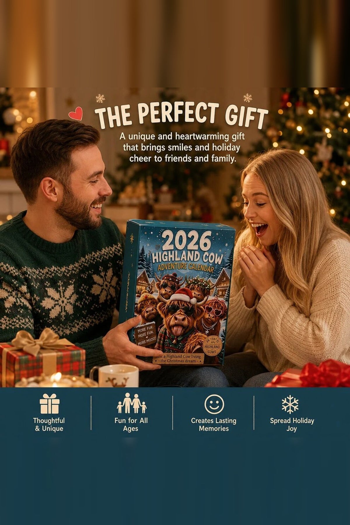 Highland Cow Advent Calendar 2026 – Festive Figures