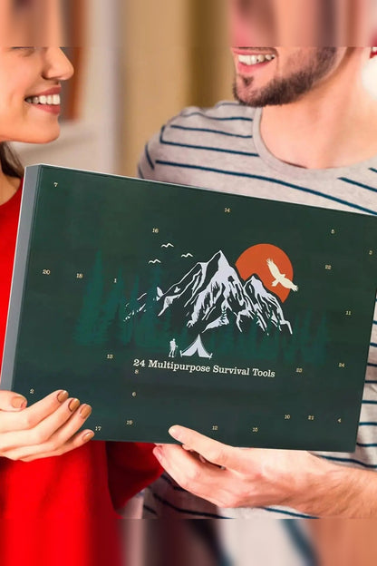 Survival Advent Calendar – 24 outdoor tools, weather-resistant, portable