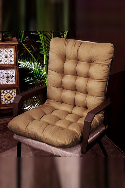 High-Back Patio Chair Cushion – One Piece for Seat and Backrest