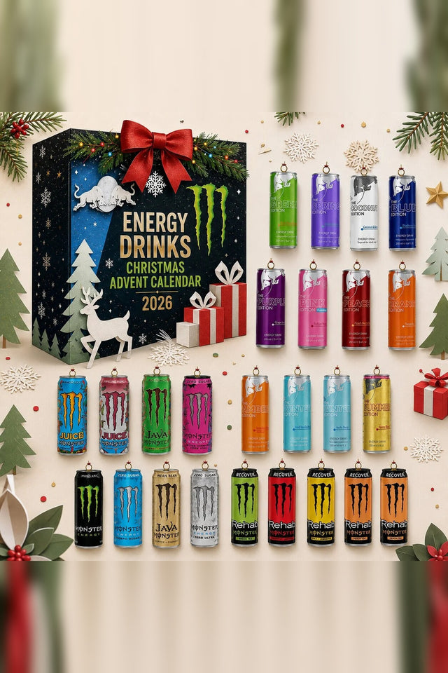 Advent Calendar 2026 – energy drink designs, 24-day countdown