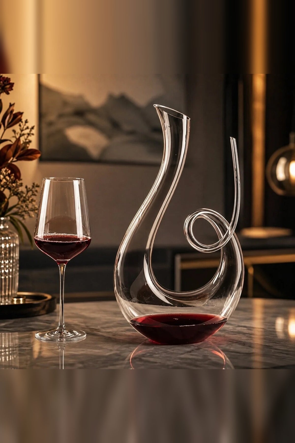 Wine Aerator Carafe – Elegant Spiral for Serving