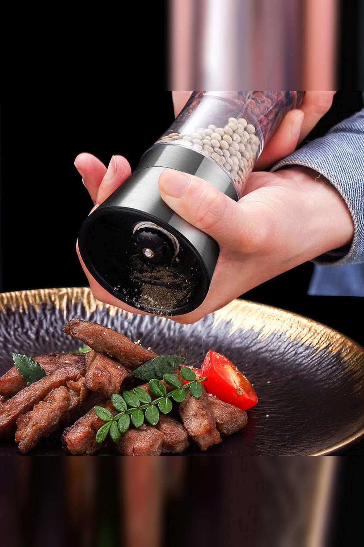 Dual Salt and Pepper Grinder – Two Ceramic Burrs in One Mill