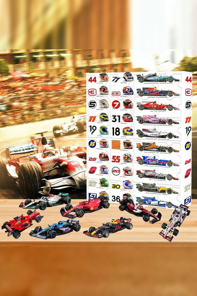 Race Car Advent Calendar – 24 models, paper box, desk display
