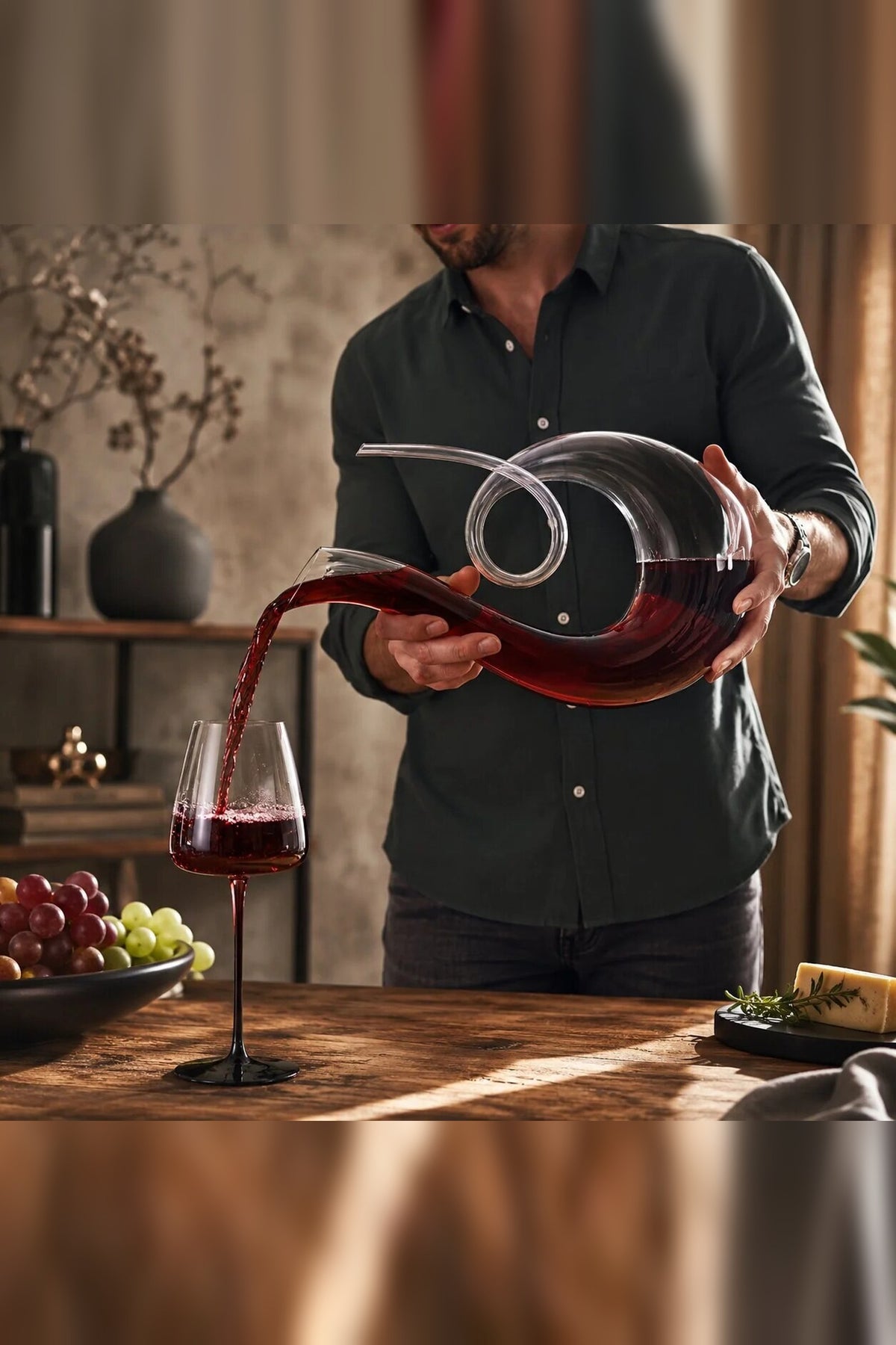 Wine Aerator Carafe – Elegant Spiral for Serving