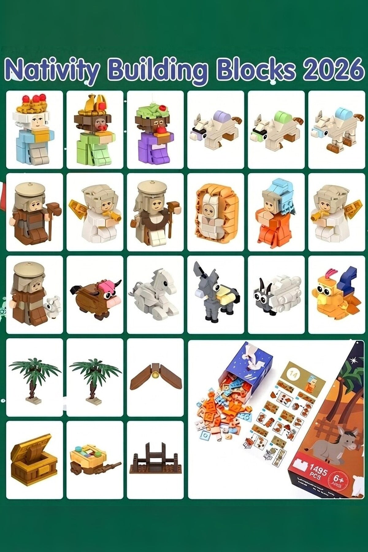 Nativity Advent Calendar – 24 daily building sets, complete scene