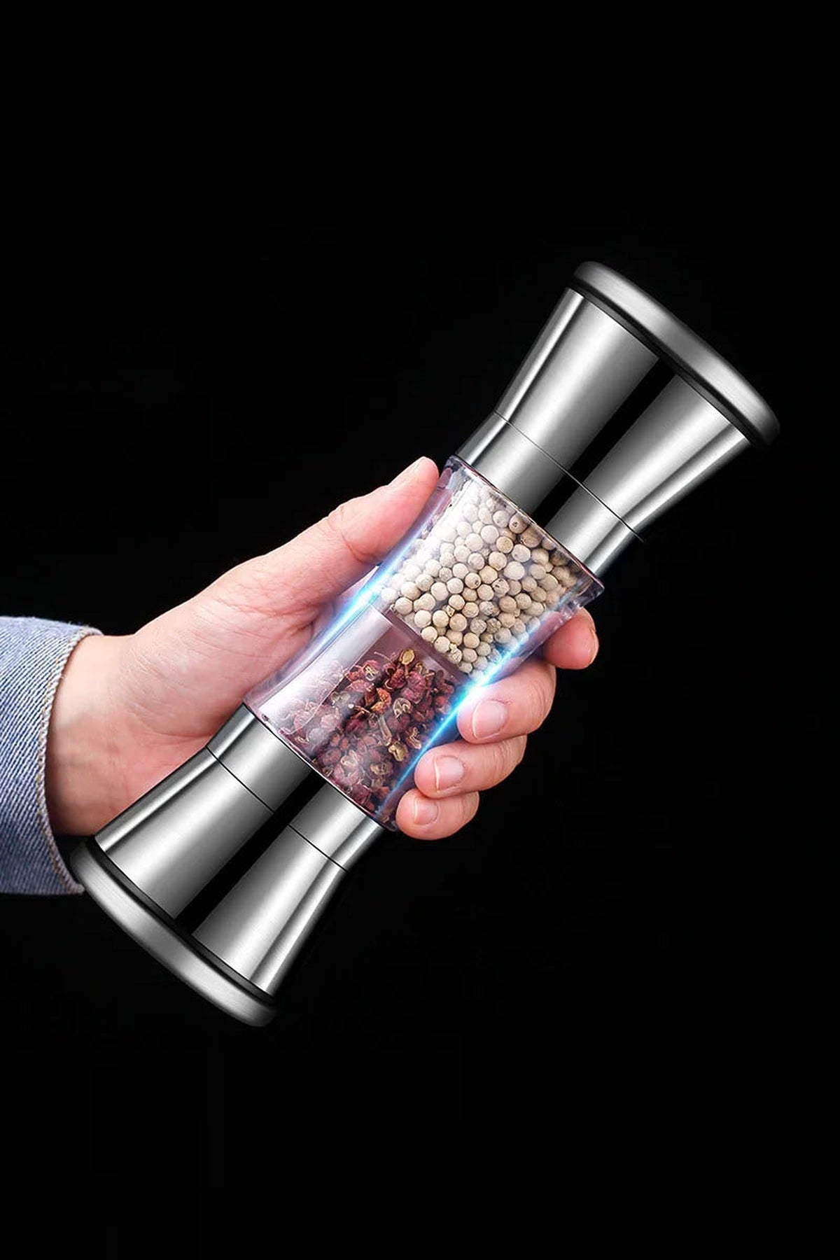 Dual Salt and Pepper Grinder – Two Ceramic Burrs in One Mill