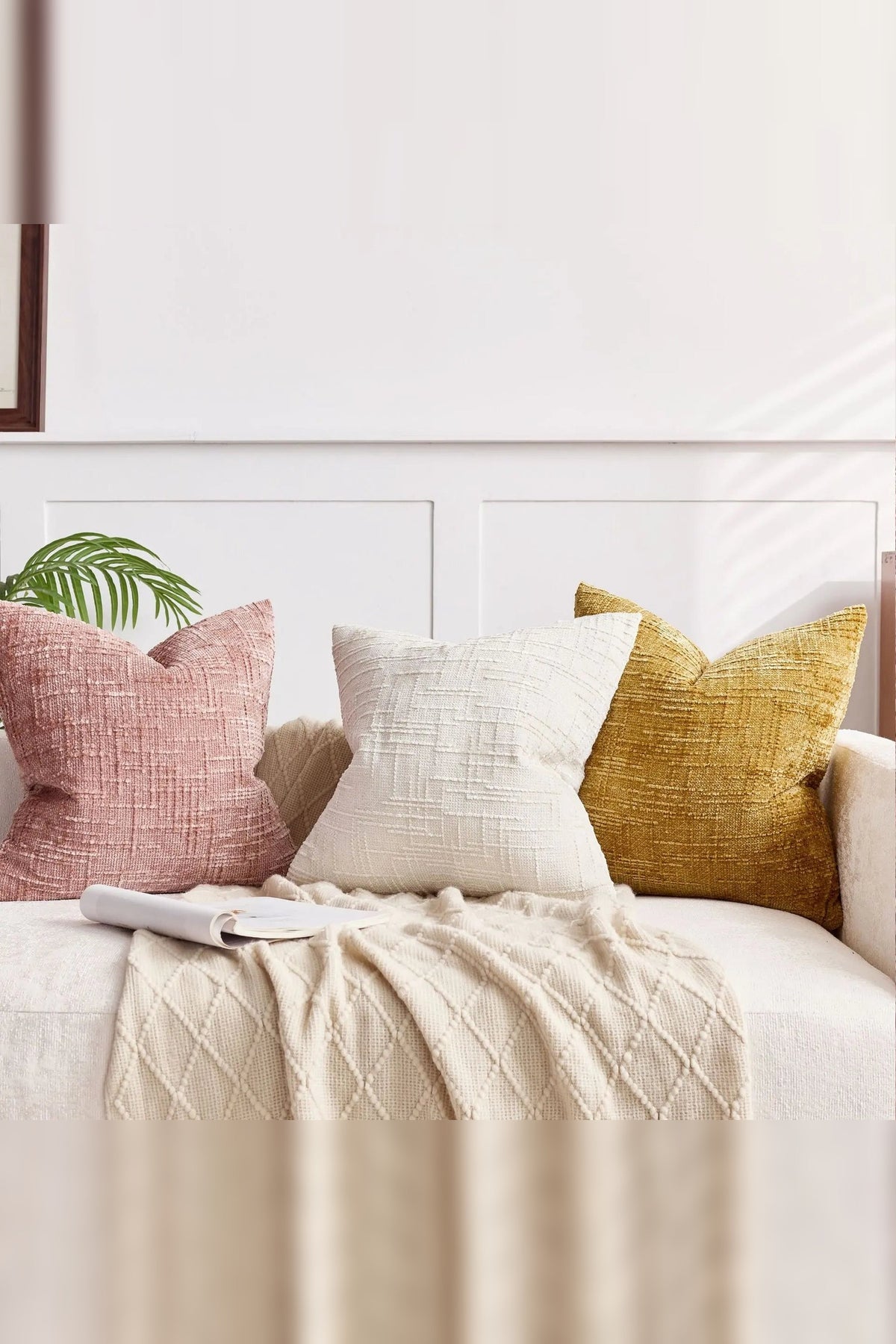 Chunky Chenille Cushion Cover – Japanese-Inspired Elegance