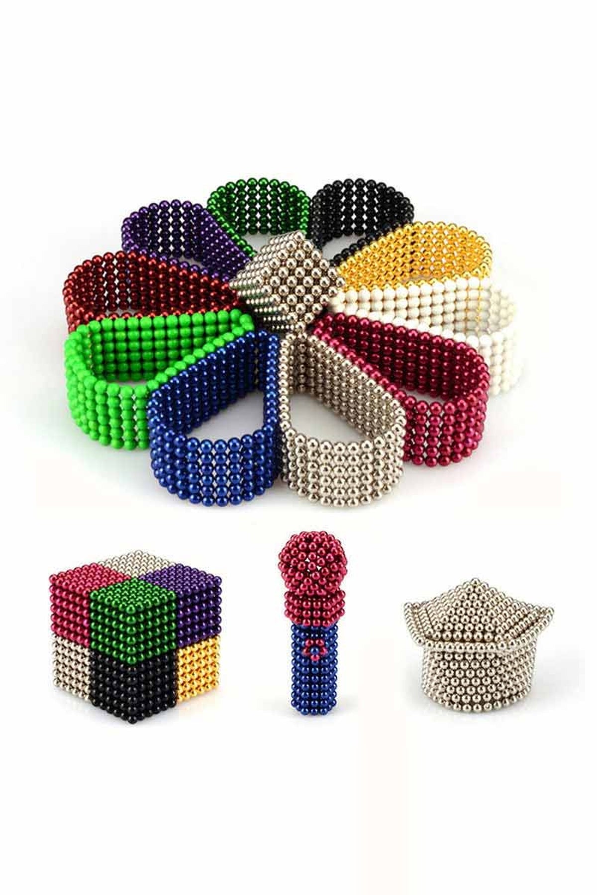 Rainbow Magnetic Balls Set – Soft Magnetic Balls for Creative Play