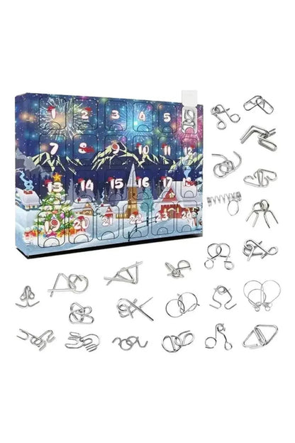 Puzzle Advent Calendar 2026 – 24 Metal and Wooden Brain Teasers