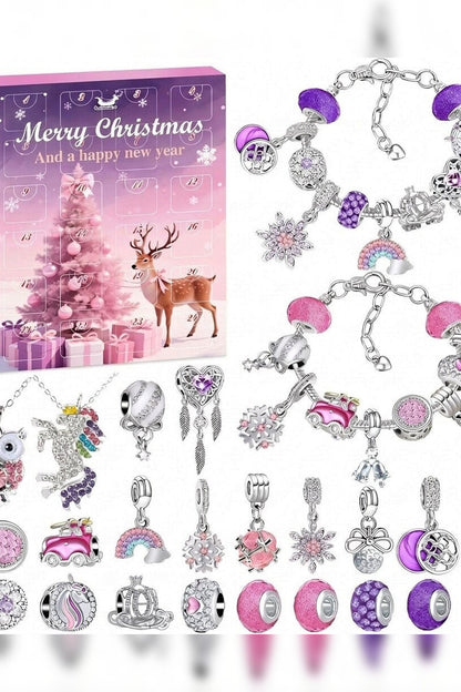 Charm Bracelet Advent Collection – crystal, metal and pearls