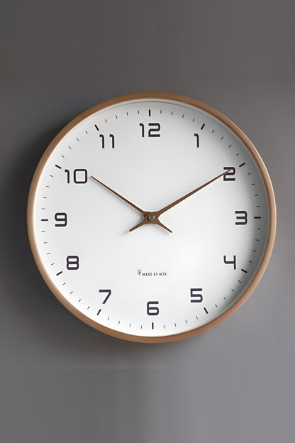 Wooden Frame Wall Clock with Silent Movement – No Ticking at Night