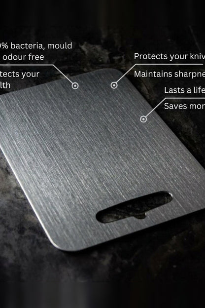Titanium Cutting Board – Non-porous surface, lightweight, durable