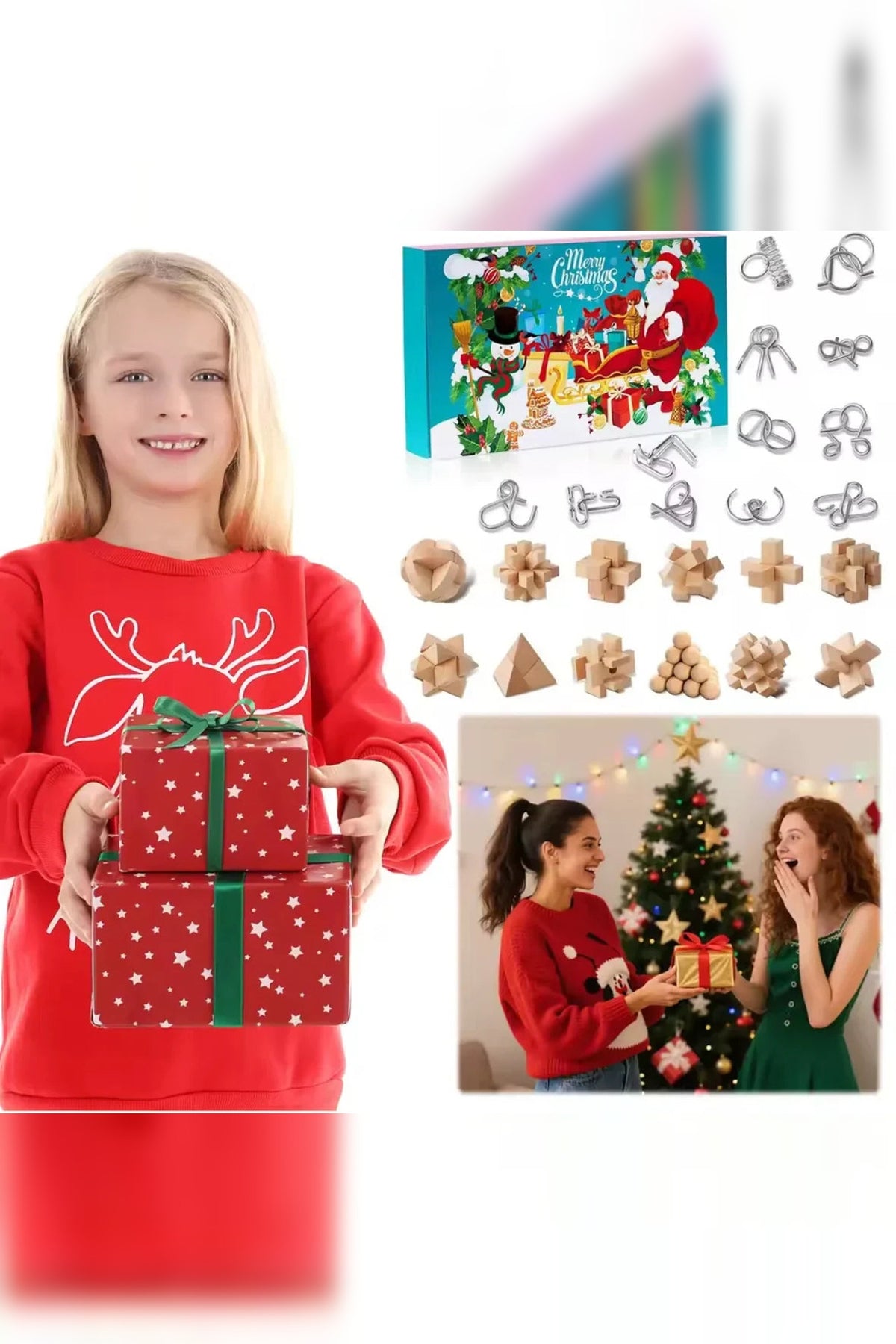 Puzzle Advent Calendar 2026 – 24 Metal and Wooden Brain Teasers