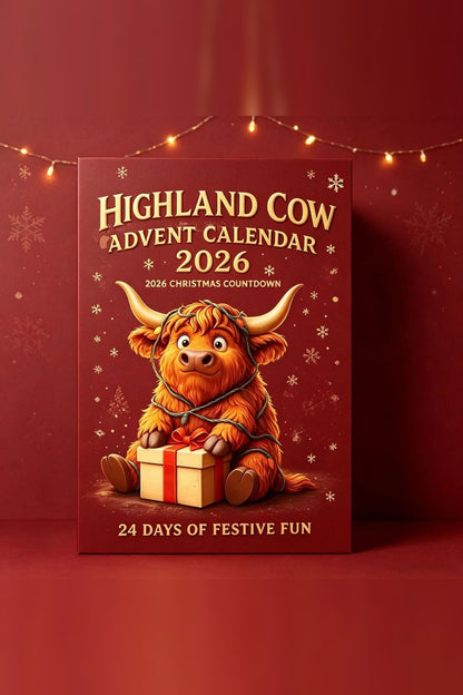 Highland Cow Advent Calendar 2026 – Festive Figures