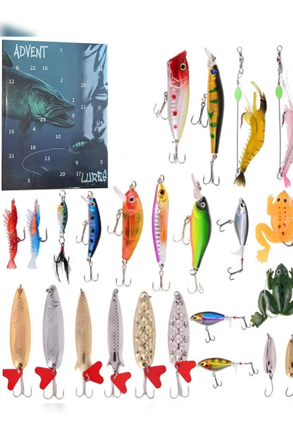 Fishing Advent Calendar – 24 lures, spinners and soft baits