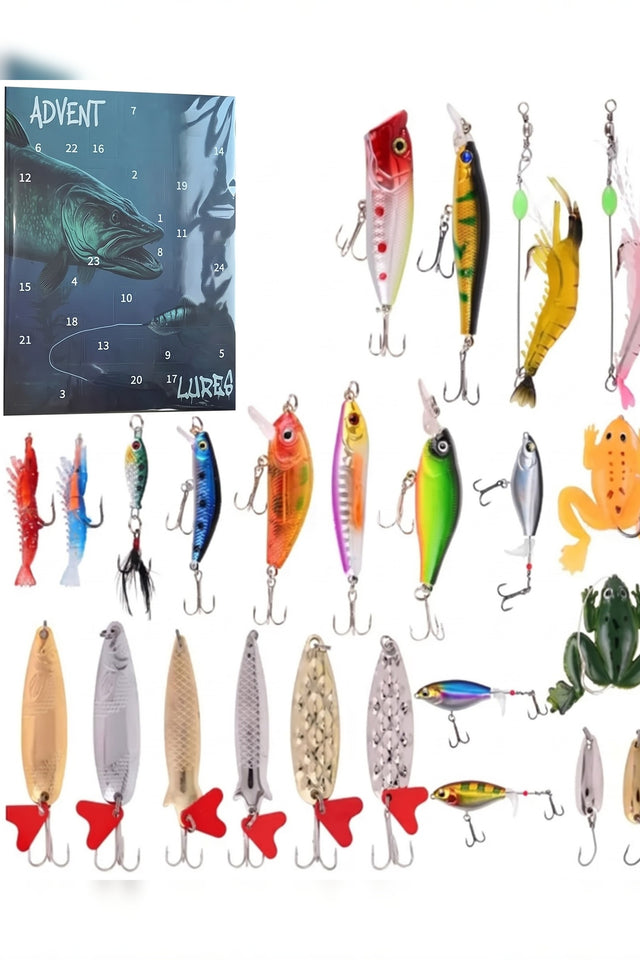 Fishing Advent Calendar – 24 lures, spinners and soft baits