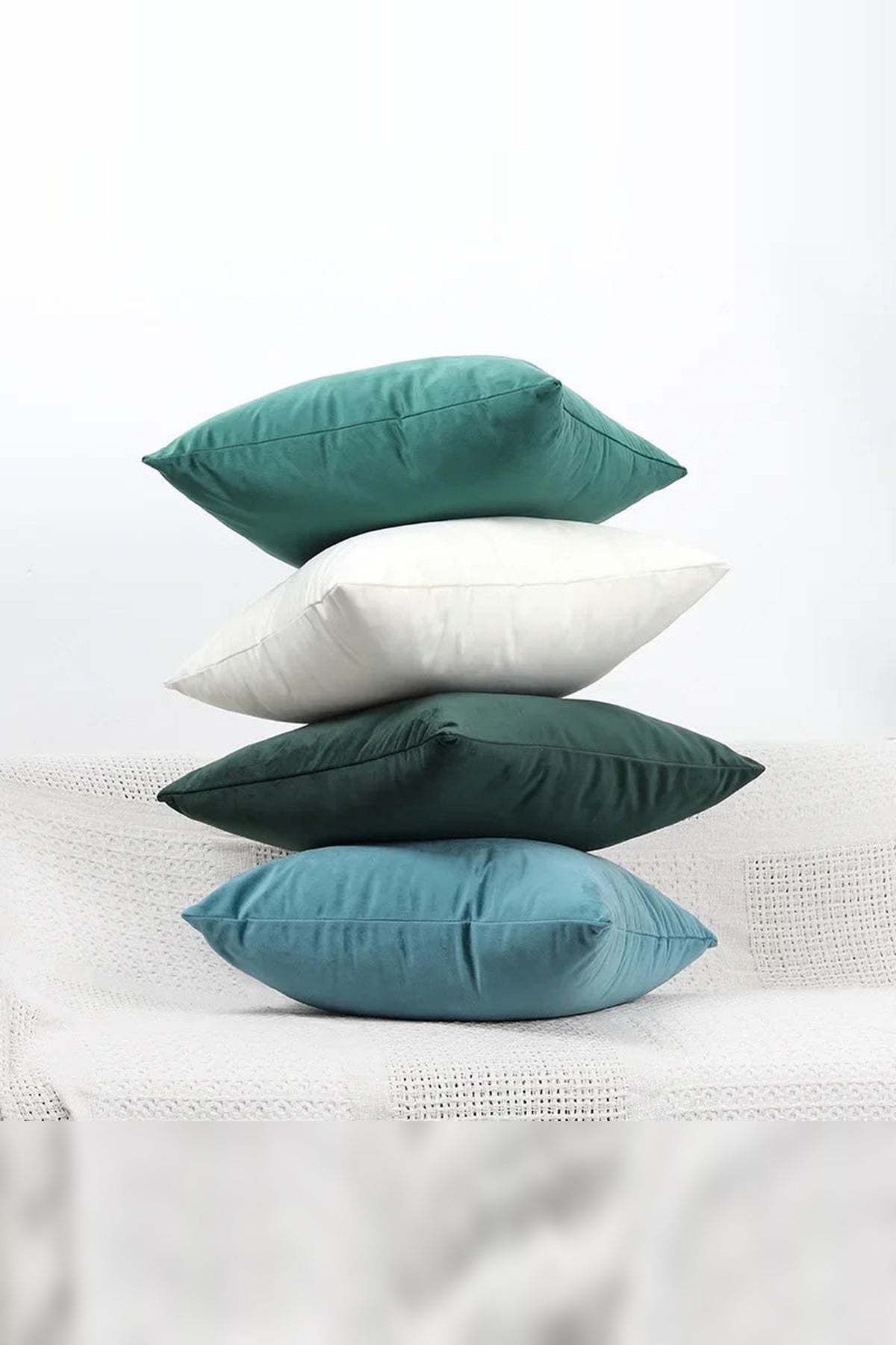 Plain Velvet Cushion Cover – Invisible Zip, Eight Colours