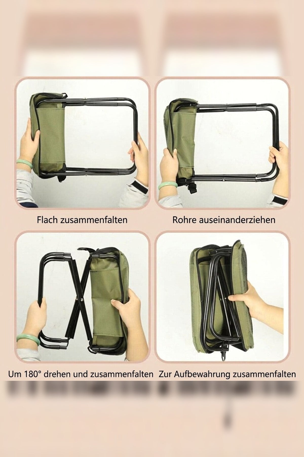 Folding Camping Chair with Backpack – Waterproof