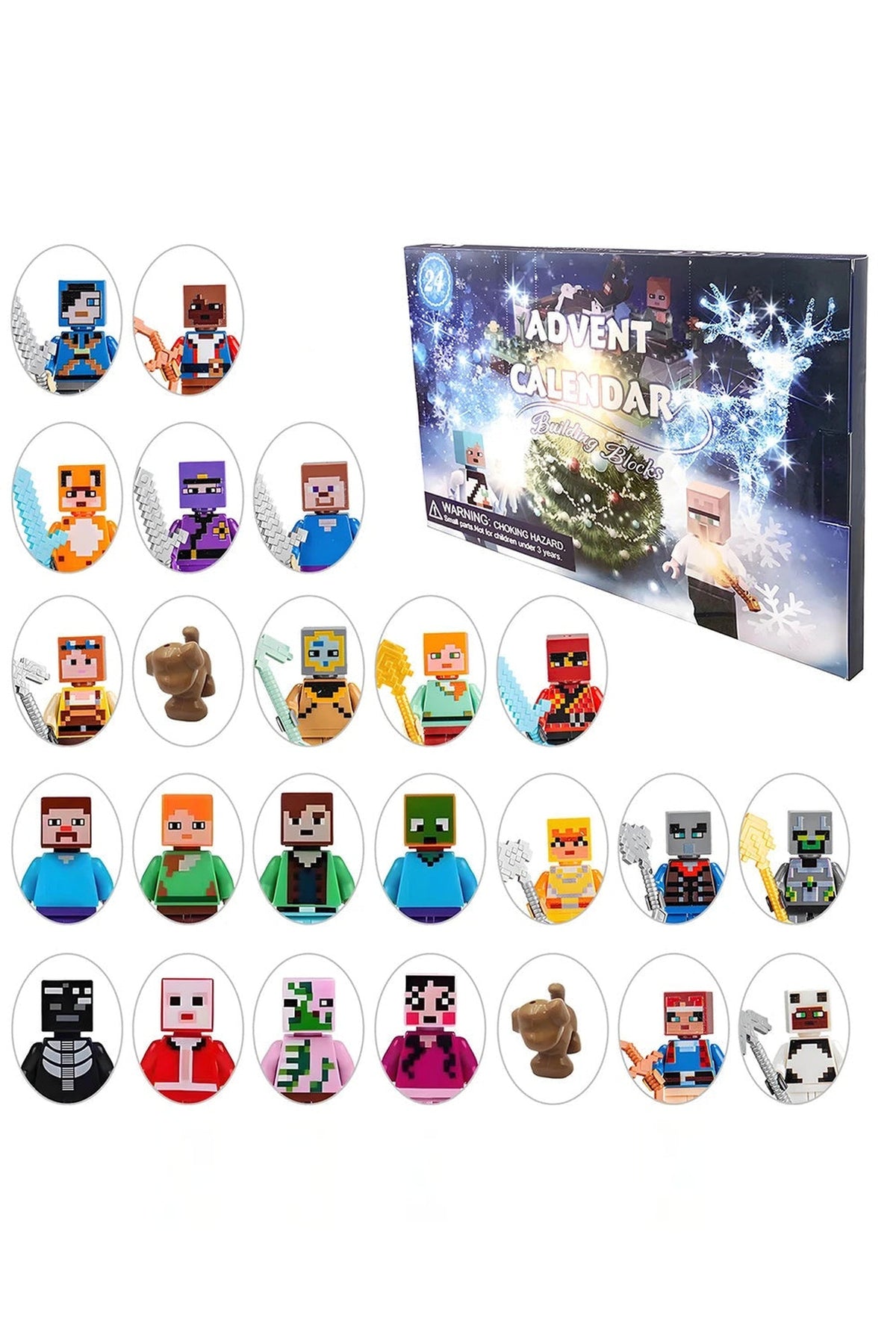 Pixel Figures Advent Calendar – 24 Characters and Animals