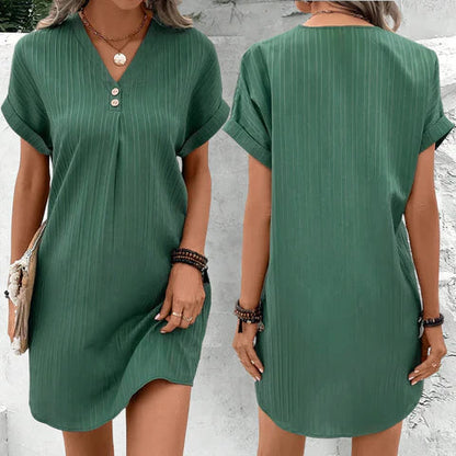 AeroChic Women's Summer Dress – Stylish V-Neck Design for Comfort 3