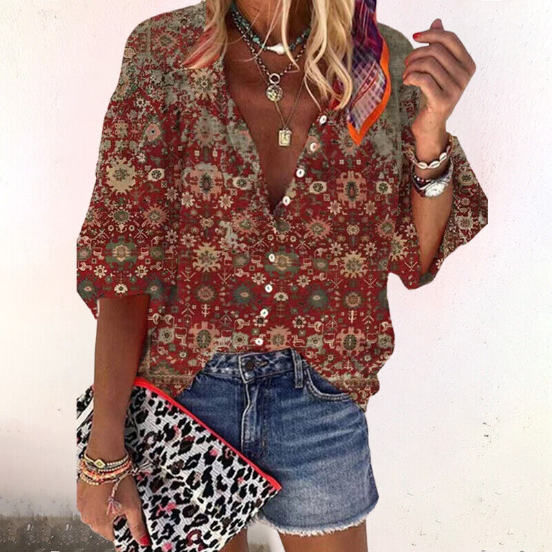 Alera Women's Boho Blouse – Lightweight Floral Design for Summer Comfort 3