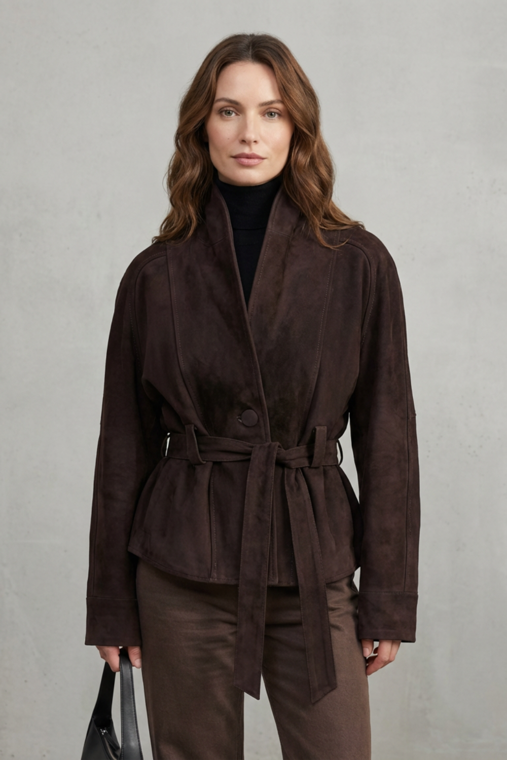 Alette Women's Wool Jacket – Cropped Double-Breasted Elegance 1