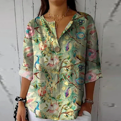 Alora Women's Floral Print Blouse – Lightweight Comfort Versatile Style 6