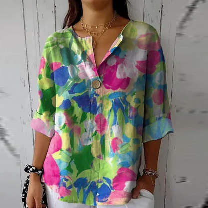 Alora Women's Floral Print Blouse – Lightweight Comfort Versatile Style 7