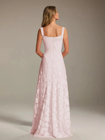 Alyssa Floral Lace Bridesmaid Dress – Elegant A-Line Design for Special Occasions 1