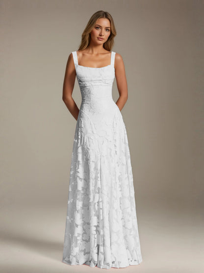 Alyssa Floral Lace Bridesmaid Dress – Elegant A-Line Design for Special Occasions 11