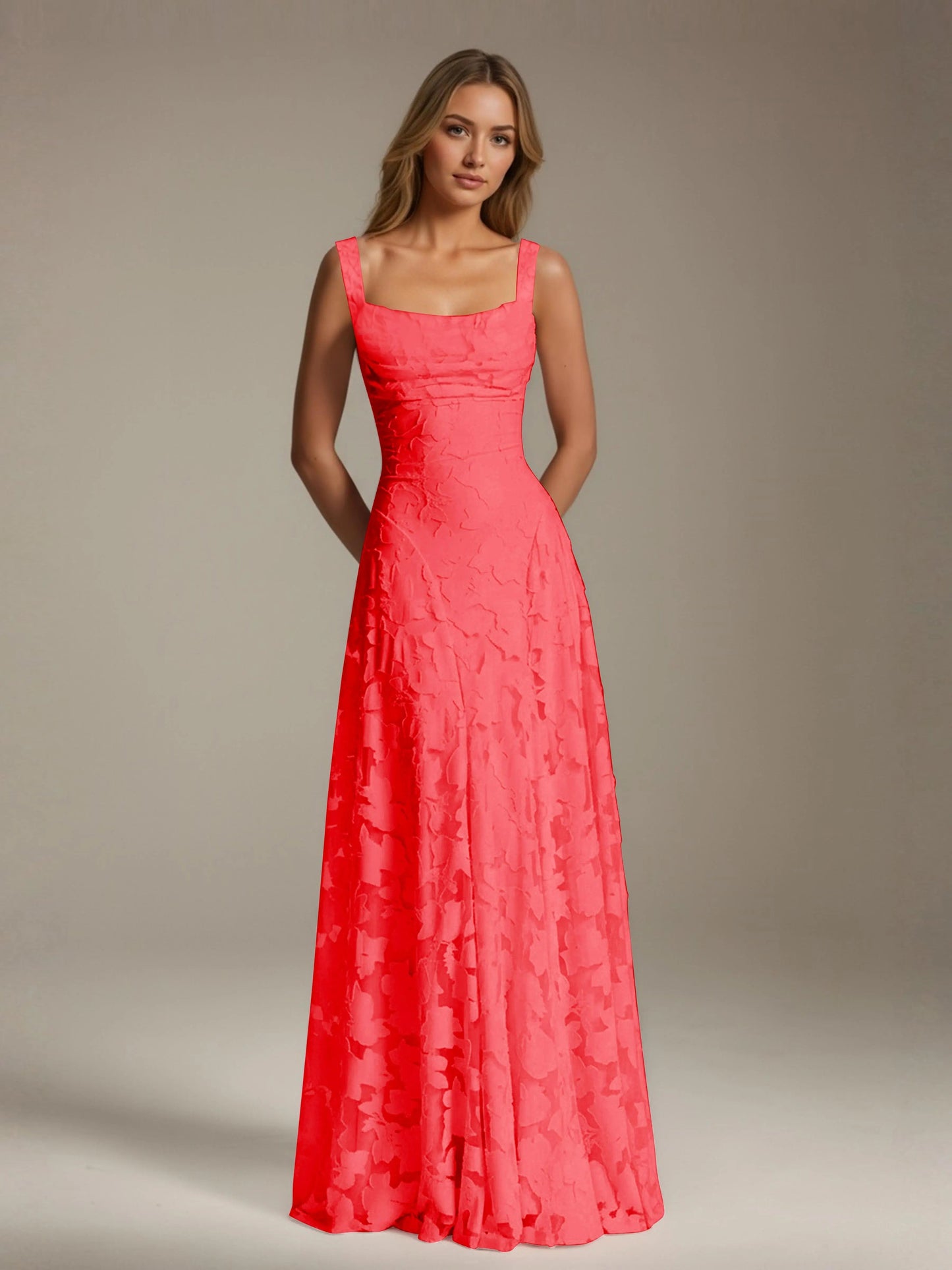Alyssa Floral Lace Bridesmaid Dress – Elegant A-Line Design for Special Occasions 17