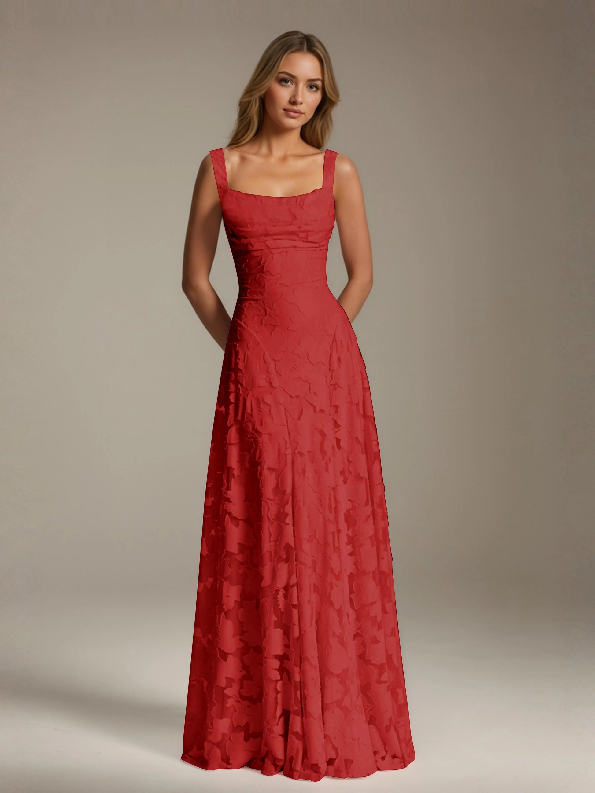 Alyssa Floral Lace Bridesmaid Dress – Elegant A-Line Design for Special Occasions 18