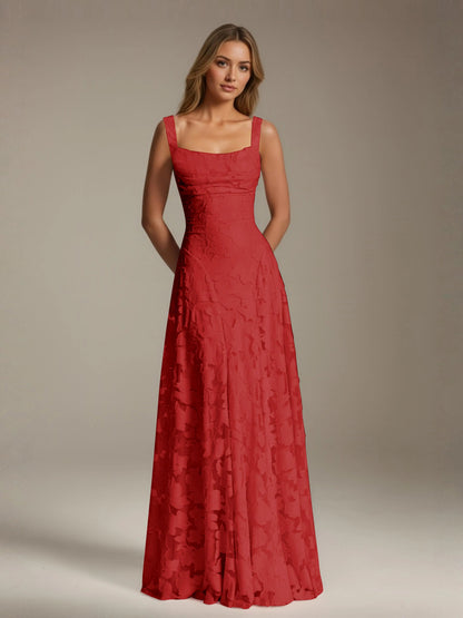 Alyssa Floral Lace Bridesmaid Dress – Elegant A-Line Design for Special Occasions 18