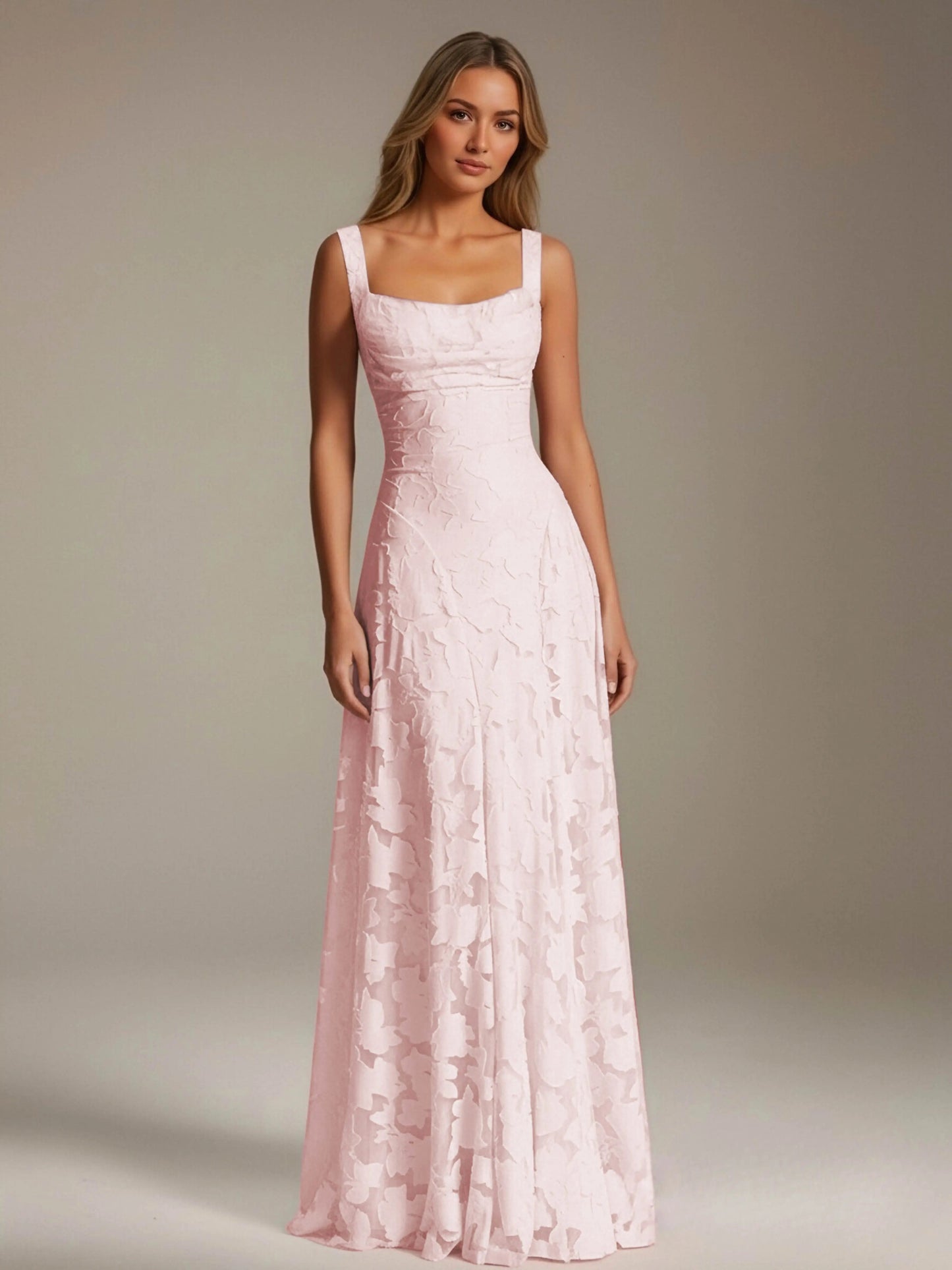 Alyssa Floral Lace Bridesmaid Dress – Elegant A-Line Design for Special Occasions 2
