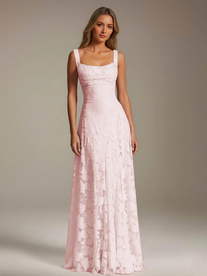 Alyssa Floral Lace Bridesmaid Dress – Elegant A-Line Design for Special Occasions 2