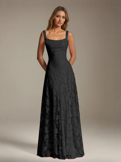 Alyssa Floral Lace Bridesmaid Dress – Elegant A-Line Design for Special Occasions 4