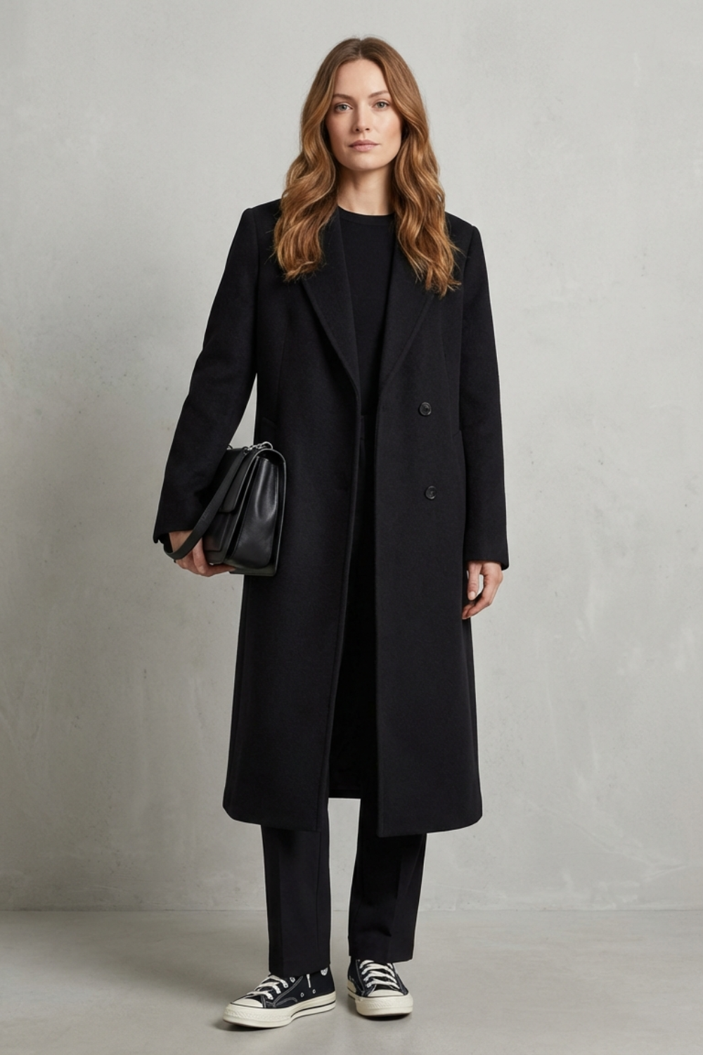 Avenza Wool Overcoat – Timeless Herringbone Warmth 1
