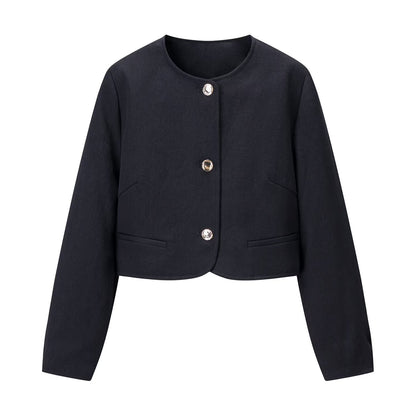 Breezy Cropped Blazer Jacket for Fashion-Forward Women – Stylish Minimalist Design for Versatile Outfits 3