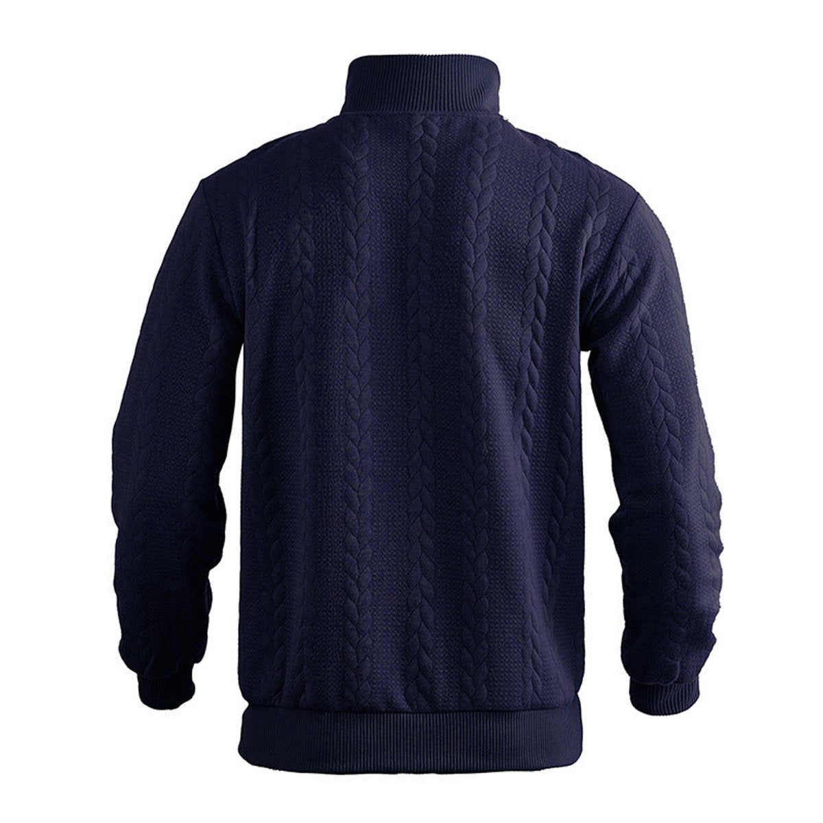 Caden Men's Cable Knit Jumper – Quarter-Zip Comfort Layering 7