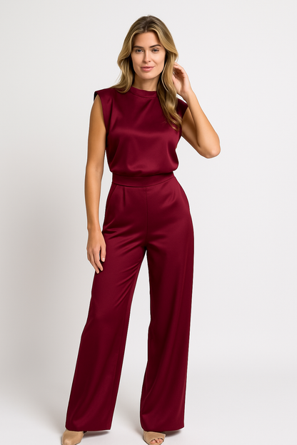 Calina Women's Jumpsuit – Sleek Satin Look for Effortless Style 1
