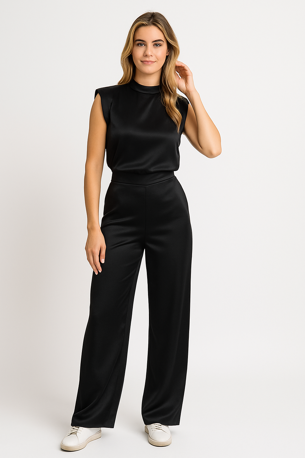 Calina Women's Jumpsuit – Sleek Satin Look for Effortless Style 3