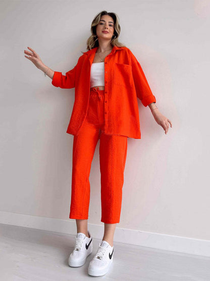 Calina Women's Set – Stylish Linen Two Piece for Effortless Elegance 1