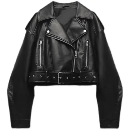 Calyra Women's Faux Leather Moto Jacket – Vintage Style for Casual Outings 6