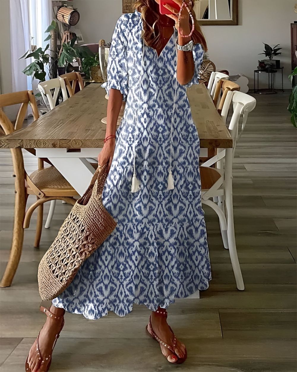 Celesta Women’s Boho Maxi Dress – Flowing Fit for Effortless Elegance 0