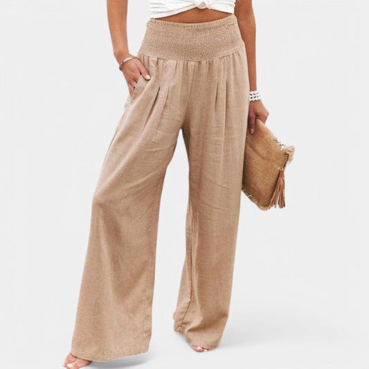 Celina Women's Wide Leg Trousers – Airy Comfort for Warm Days 0